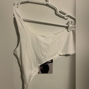 Naked wardrobe one shoulder crop top
